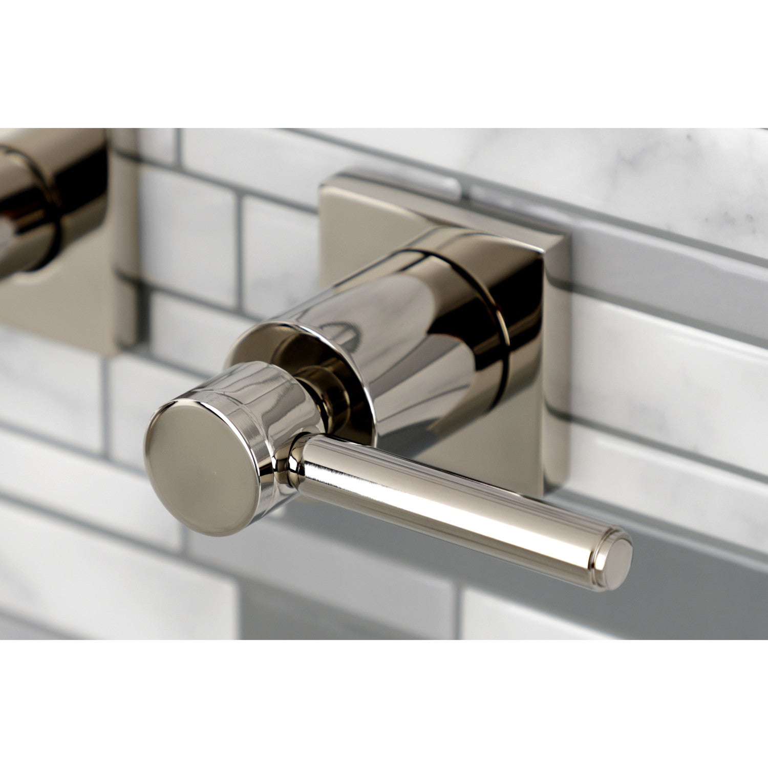 Kingston Sona KS6126DL - Concord Double-Handle 3-Hole Wall Mount Bathroom Faucet, Polished Nickel — image 1